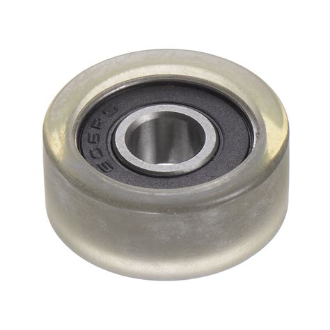 Uxcell PU Pulley Roller Bearing 6x20 8x8 5mm Polyurethane Coated Guide