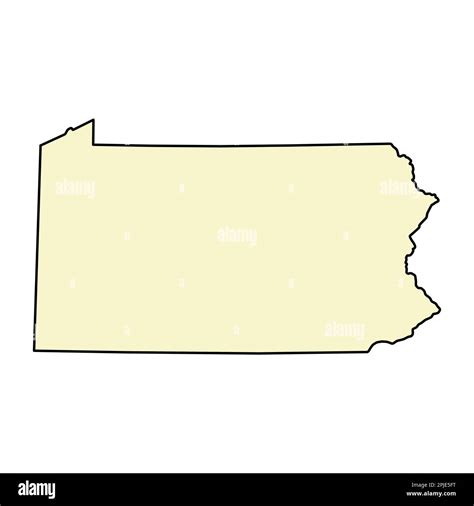 Pennsylvania map shape, united states of america. Flat concept icon ...