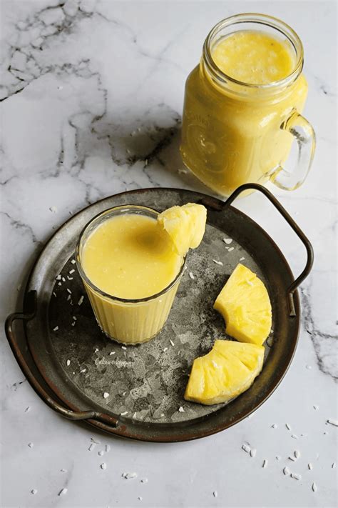 Pineapple Coconut Smoothie With Banana Cakeworkorange