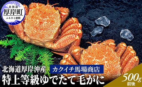 先行予約 蟹屋厳選 北海道 厚岸沖産 特上等級 ゆでたて 毛がに 500g前後×2尾 蟹 毛カニ 毛ガニ 冷蔵 茹でガニ 北海道厚岸町