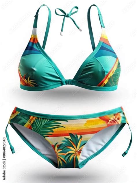 Minimalist White Bikini Mockup On Blank Background A High Resolution Mockup Of A White Bikini