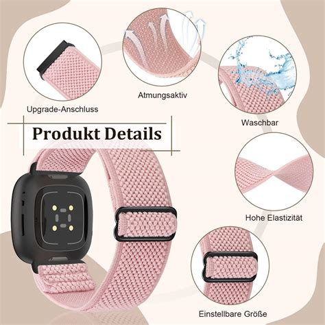 Ychdder Elastisches Ersatzarmband Kompatibel Mit Fitbit Versa Fitbit