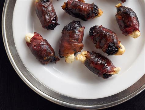 Prune Recipes Prosciutto Wrapped Prunes With Goat Cheese Goop