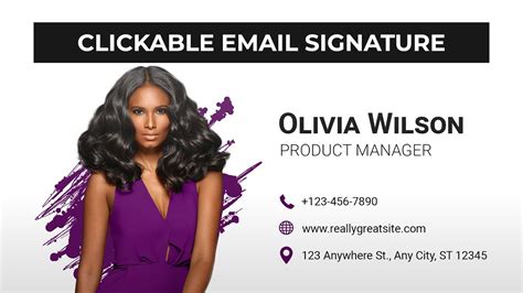 Clickable Email Signature Design In Adobe Photoshop PSD Template 4