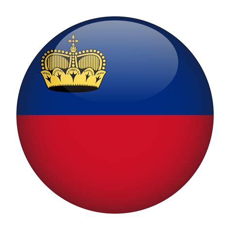 Liechtenstein 3D Rounded Flag with Transparent Background 15272000 PNG