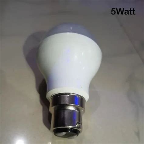 B22 5 W Aluminum Led Bulb 6500k Cool White At Rs 60piece In Raipur Id 2850954571073