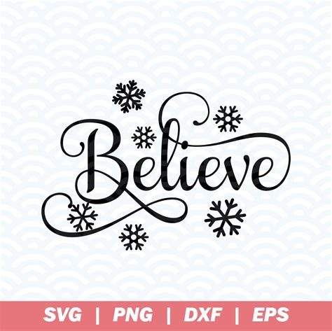 Believe SVG Believe In Christmas Svg Christmas Svg Holiday Etsy