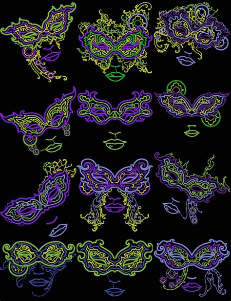 Masquerade Masks | Machine Embroidery Designs By Sew Swell