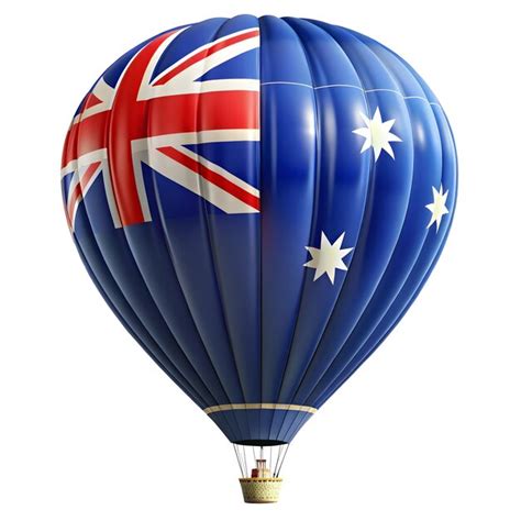 Australia Flag Hot Ballon Isolated Premium AI Generated Image