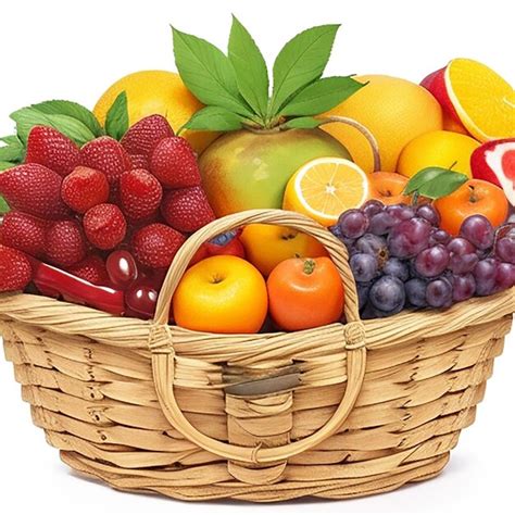 Premium Ai Image Basket Filled With Many Kinds Of Fruits