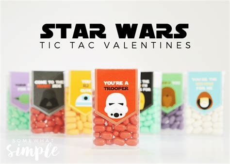 Star Wars Valentine Tic Tac Labels Printable Gift Idea Somewhat Simple