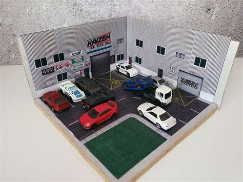 Diorama escala 1 64 gratis Diorama Coche de cartón Dioramas