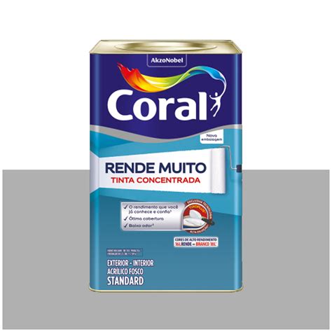 Tinta Coral Tubarão Branco - Tinta Acrílica Rende Muito 16 Litros Tubarão Branco Fosco Coral - Os ...