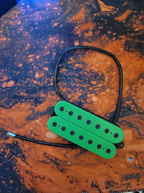 DiMarzio D Activator 7 String Neck Humbucker Green W Black Reverb