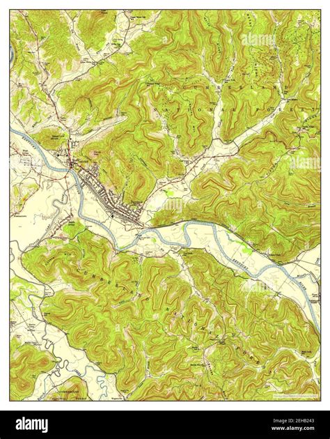 Irvine Kentucky Map United States Of America By