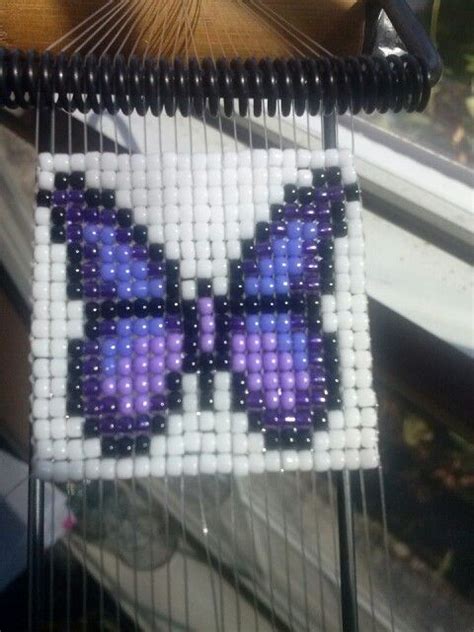 bead loomed butterfly | Bead loom patterns, Beading patterns, Bead loom ...