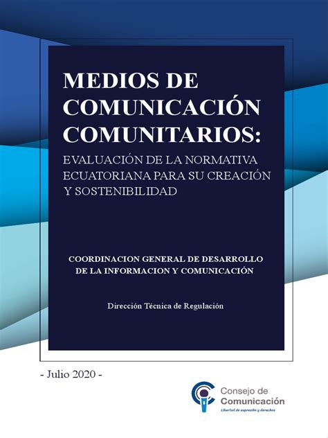 Medios De Comunicación Comunitarios Evaluación De La Normativa