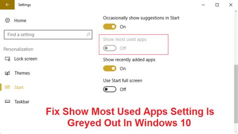 Fix Show Most Used Apps Setting Is Greyed Out In Windows 10 TechCult