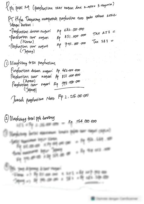 Solution Contoh Soal Dan Jawaban Pph Pasal Dan Pasal Studypool