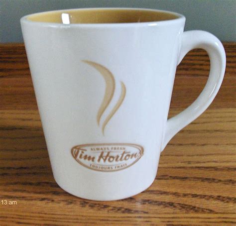 Tim Hortons Hortons Coffee Tea Biligual 006 15oz Ceramic Mug Limited