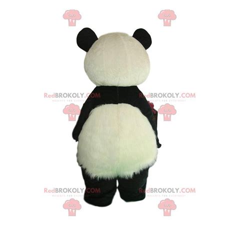 Disfraz de panda blanco y negro con barriga Tamaño L 175 180 CM