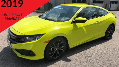 2019 Honda Civic Sport Coupe Manual Youtube