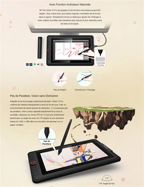 Xp Pen Artist Pro Tablette Graphique Avec Ecran Pouces Stylet