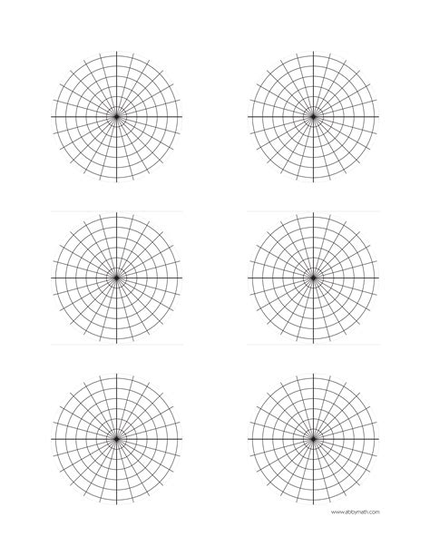 Printable Polar Coordinate Graph Paper