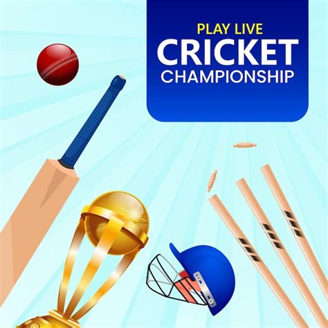 Premium Vector Banner Design Template Of Play Live Cricket Championship