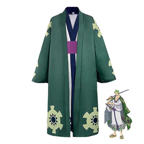 Sbluucosplay Anime Wano Country Roronoa Zoro Cosplay Costume Green