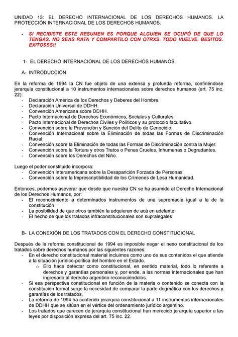 Unidad 13 DIP súper completos UNIDAD 13 EL DERECHO INTERNACIONAL