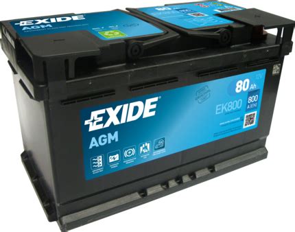 ᐉ Аккумулятор для легкового автомобиля EXIDE AGM Euro EK800 80 Ah 12V ...