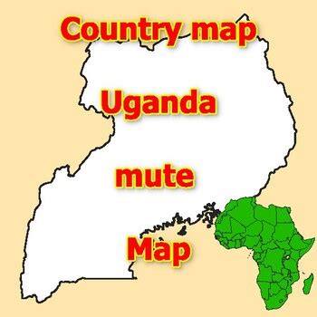 Empty Map Of Uganda Blank Mute Map With Outlines Of Neighboring Countries