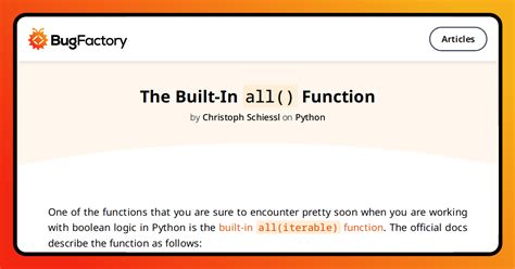 built   function bugfactory