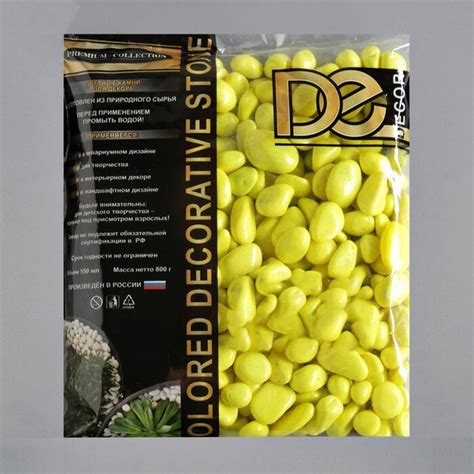 DECOr-DE Грунт декоративный флуоресцентный лимонный 800 грамм фракция 8 ...