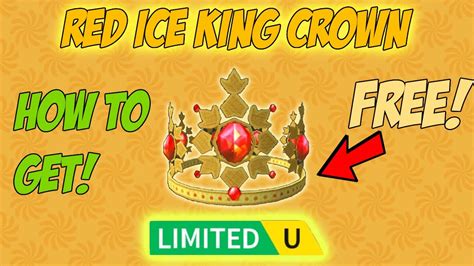 Free Limited Ugc How To Get Red Ice King Crown Roblox Youtube