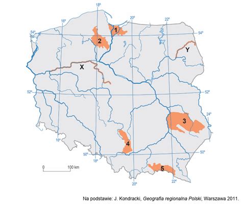 Na Mapie Literami X I Y Oznaczono Wybrane Rzeki A Numerami Quizlet