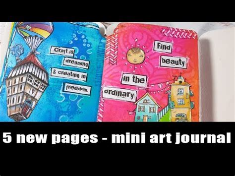 New Pages Mini Art Journal Flip Through Youtube