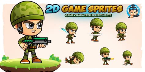 Soldier 2d Game Sprites By Dionartworks Codester