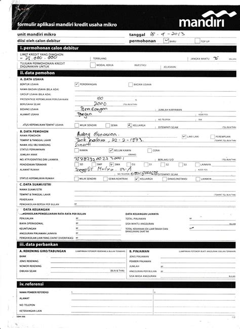 Form Pengajuan Pinjaman Karyawan Formulir Permohonan Kas Bon Pdf