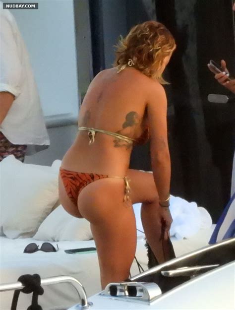 Rita Ora Nude Butt Bikini While On A Yacht In Corfu Greece