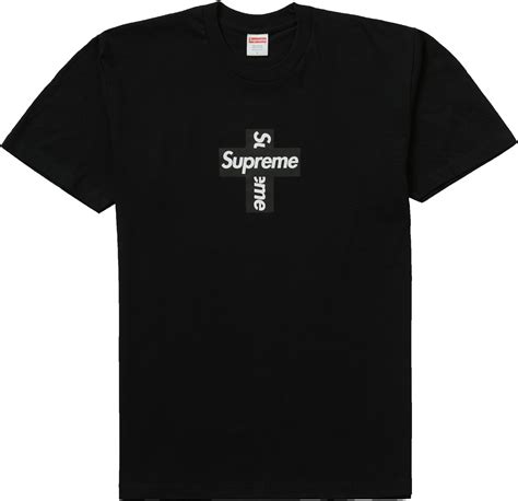 Supreme Cross Box Logo Tee Black Fw20