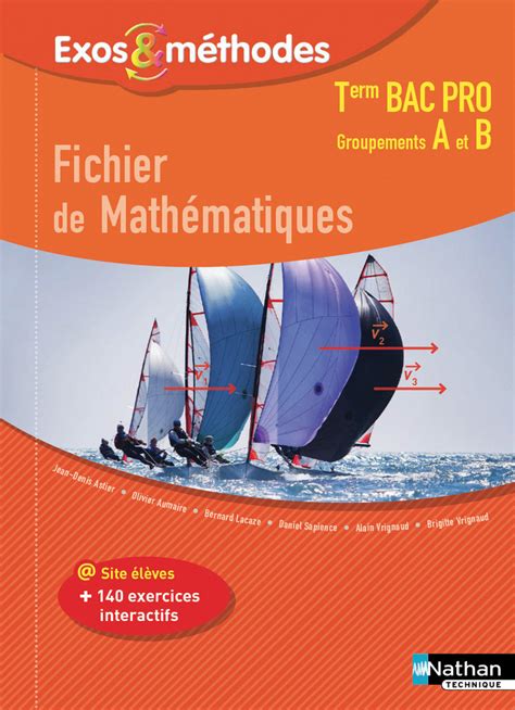 Fichier de Mathématiques Tle Bac Pro Groupements A et B Biblio Manuels