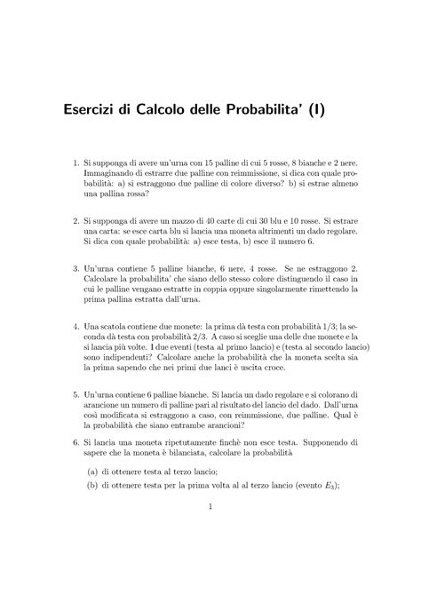 Eser Svolti Parte I Degregorio B Esercizi Di Calcolo Delle