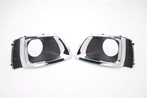 Pair Abs Chrome Right Left Side Fog Light Bezel Fog Lamp Covers For