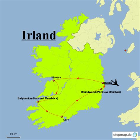 Stepmap Irland Rundreise Landkarte F R Deutschland