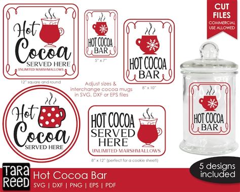 Hot Cocoa Bar Cocoa Svg And Cut Files For Crafters Etsy Australia
