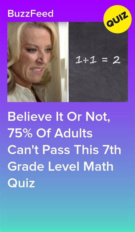 Can You Pass A 7th Grade Math Test 7th Grade Math Math Test Math