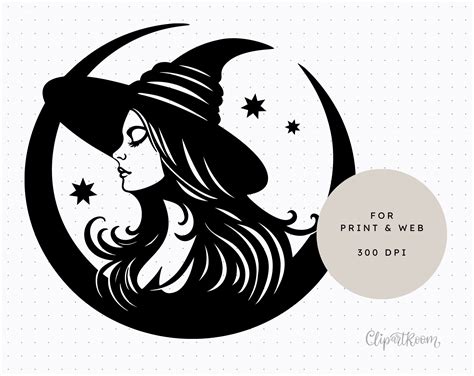 Witch Svg Witch Face Svg Halloween Svg Png Witch Clipart Witch Png Moon Witch Cricut Designs ...