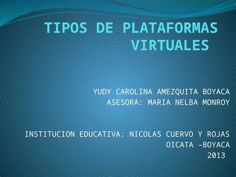 Pptx Tipos De Plataformas Virtuales Dokumentips